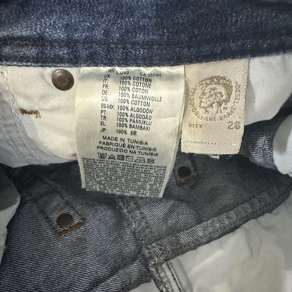 DIESEL Jeans Men's Size 28x30 (Fits 30x29.5) Krayver Slim Carrot Distressed